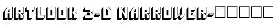 Artlook 3-D Narrower字体转换